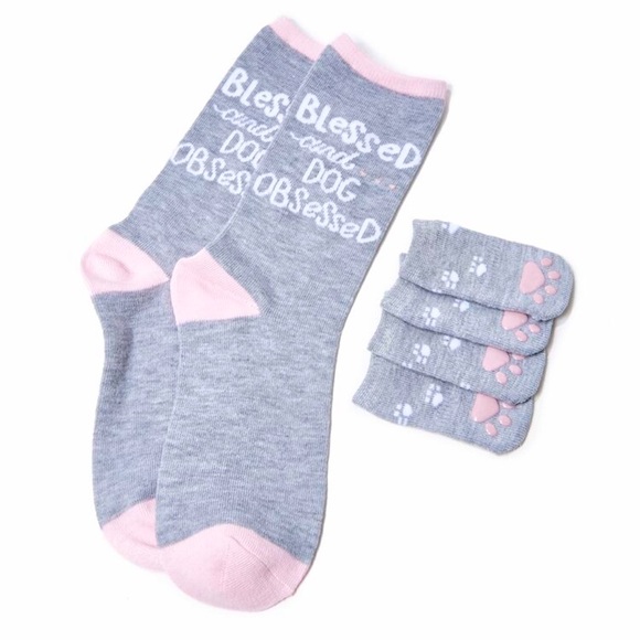 Graphic Crew & Dog Socks Set - Picture 1 of 5
